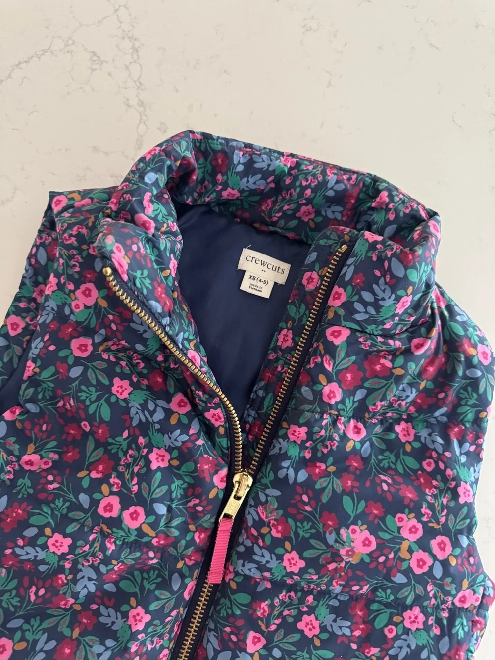 Crewcuts Kids Floral Puffer Vest